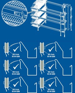 Aufkleber INT: Laufrolle m/Manschette f/begehb F-Trog 6ST/A4